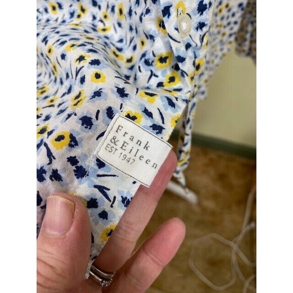Frank & Eileen Blue and Yellow Button Down Shirt - Picture 9 of 13